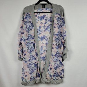 Lane Bryant plus size open front chiffon and jersey topper cardigan wrap